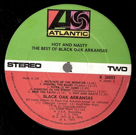 Cover zu Black Oak Arkansas - Hot And Nasty (The Best Of Black Oak Arkansas) | 1974 | Vinyl | Rock | UK