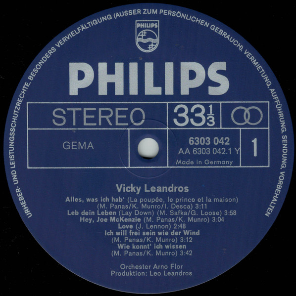 Cover zu Vicky Leandros - Vicky Leandros | 1972 | Vinyl | Pop | Germany