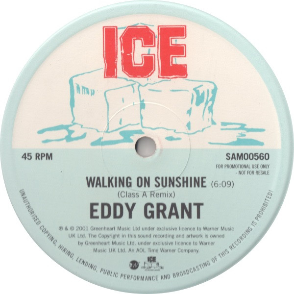 Cover zu Eddy Grant - Walking On Sunshine (Class A Remix) | 2001 | Vinyl | Electronic | UK Schallplatten Ankauf