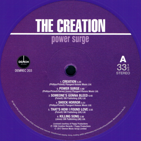 Cover zu The Creation (2) - Power Surge | 2017 | Vinyl | Rock | Europe