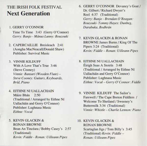 Cover zu Various - The Irish Folk Festival Next Generation | 1992 | Vinyl | Folk, World, & Country | Germany Schallplatten Ankauf