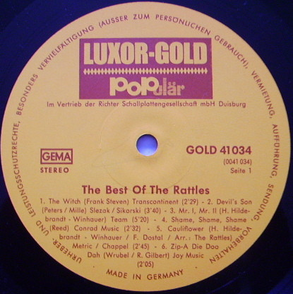 Cover zu The Rattles - The Best Of The Rattles | 1971 | Vinyl, LP, Compilation | Rock, Pop | Germany