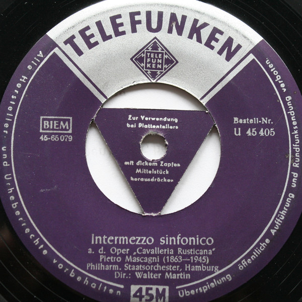 Cover zu Albert Lortzing / Pietro Mascagni - Holzschuhtanz / Intermezzo Sinfonico | Vinyl | Classical | Germany Schallplatten Ankauf