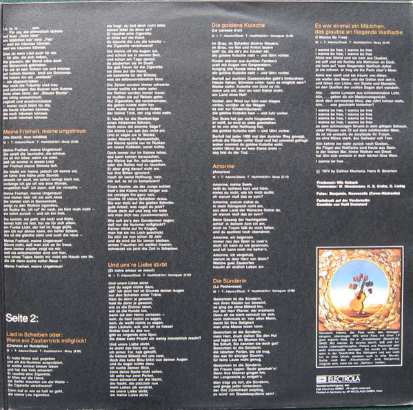 Cover zu Adamo - Seiltanz - Kieselsteine 2 | 1974 | LP, Album, Gat | Pop | Germany Schallplatten Ankauf