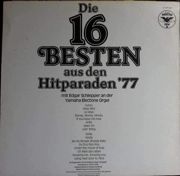 Cover zu Edgar Schlepper - Die 16 Besten Aus Den Hitparaden '77 | Vinyl | Pop | Germany