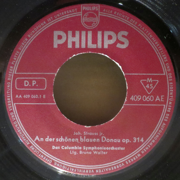 Cover zu Bruno Walter Dirigiert Johann Strauss Jr. - An Der Schönen Blauen Donau / Wiener Blut | 1958 | Vinyl | Classical | Germany