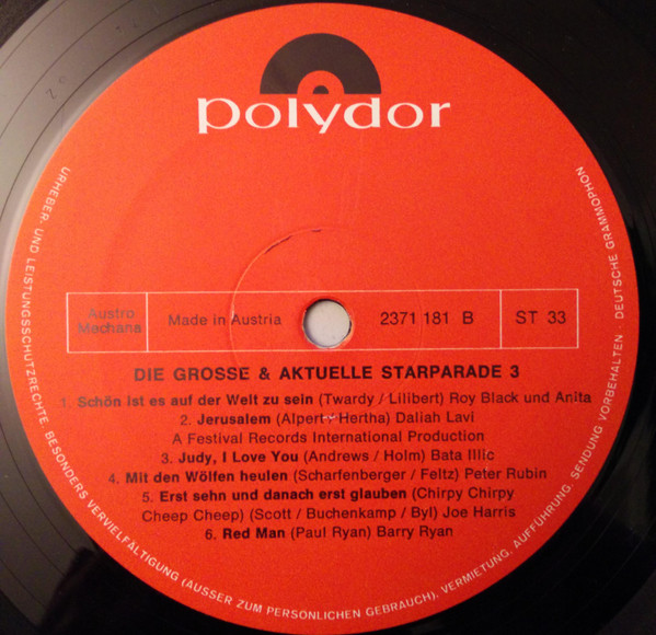 Cover zu Various - Die Grosse & Aktuelle Starparade 71/3 | 1971 | Vinyl | Pop | Germany, Austria, & Switzerland Schallplatten Ankauf