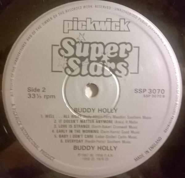Cover zu Buddy Holly - Buddy Holly | 1980 | Vinyl | Rock, Pop | UK