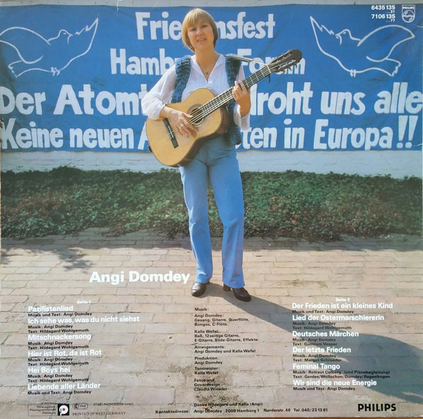 Cover zu Angi Domdey - Pazifistin Bin Ich | 1981 | Vinyl | Pop, Folk, World, & Country | Germany