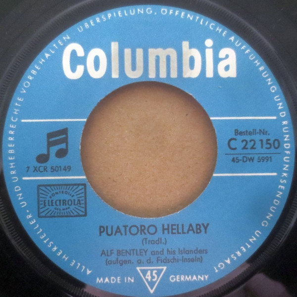 Cover zu Alf Bentley And His Islanders - Puatoro Hellaby / Julu Jullullu | Vinyl | Folk, World, & Country | Germany Schallplatten Ankauf