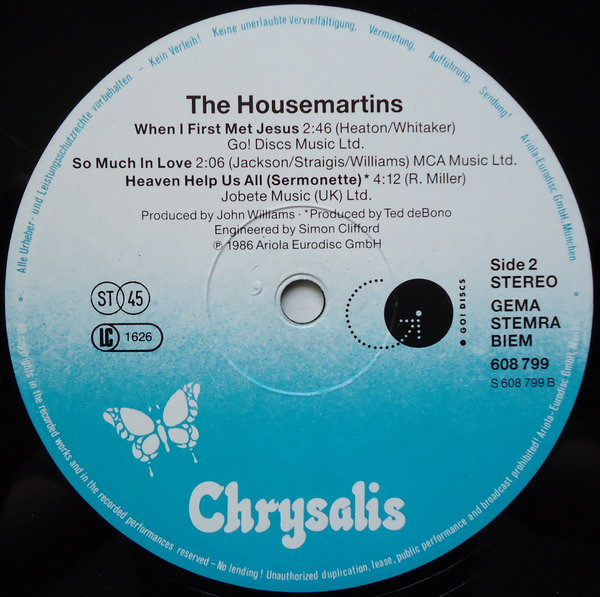 Cover zu The Housemartins - Caravan Of Love | 1986 | 12