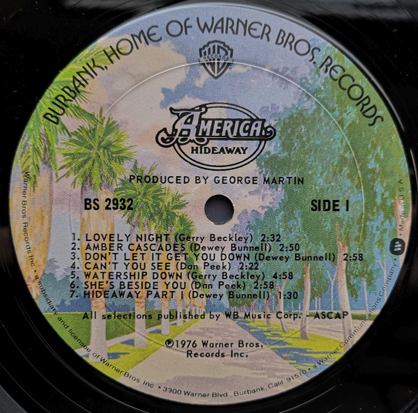 Cover zu America (2) - Hideaway | 1976 | Vinyl | Rock, Pop | US Schallplatten Ankauf