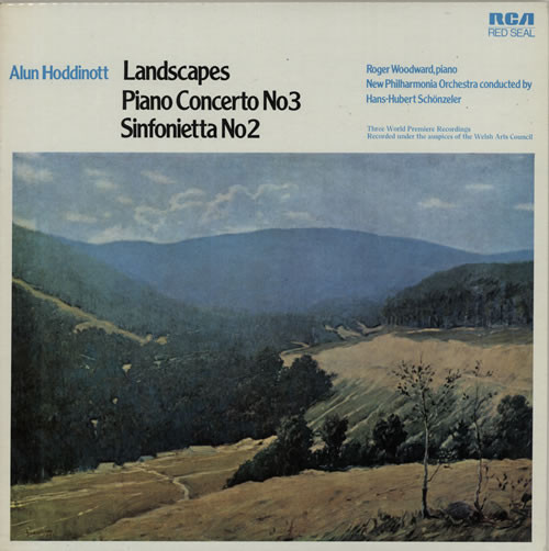 Cover zu Alun Hoddinott, Roger Woodward, New Philharmonia Orchestra, Hans-Hubert Schönzeler - Landscapes, Piano Concerto No 3, Sinfonietta No 2 | 1977 | Vinyl | Classical | UK Schallplatten Ankauf