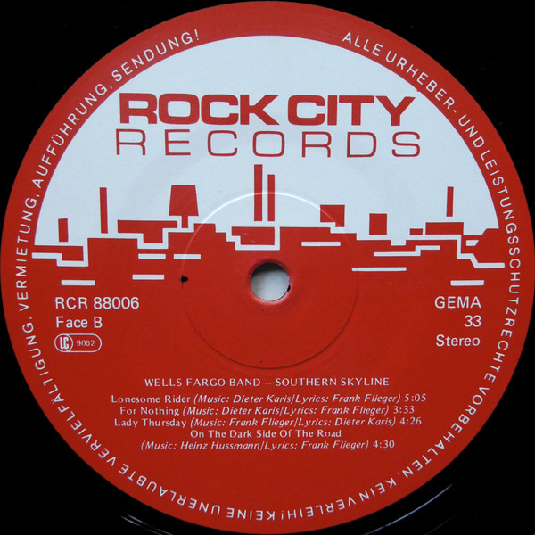 Cover zu The Wells Fargo Band - Southern Skyline | 1984 | Vinyl | Rock | Germany