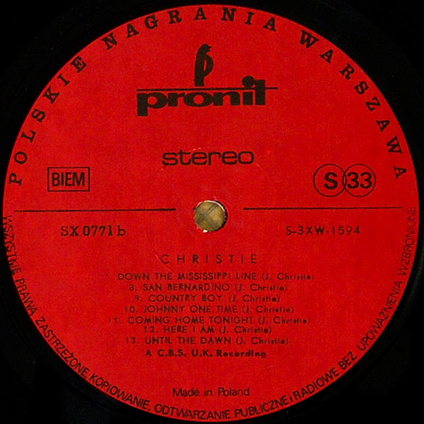 Cover zu Christie - Christie | 1979 | Vinyl | Rock | Poland
