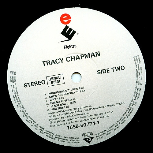 Cover zu Tracy Chapman - Tracy Chapman | LP, Album, RE | Rock | Europe