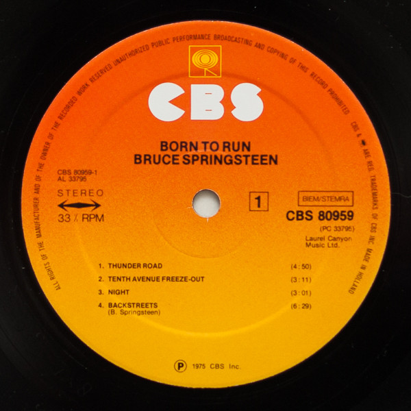 Cover zu Bruce Springsteen - Born To Run | 1975 | LP, Album, Gat | Rock | Europe