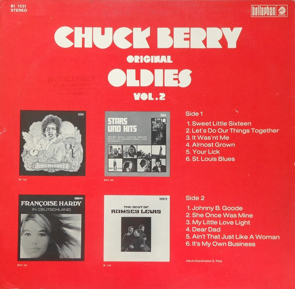 Cover zu Chuck Berry - Original Oldies Vol. 2 | 1973 | Vinyl, LP, Stereo, Compilation | Rock, Funk / Soul | Germany Schallplatten Ankauf