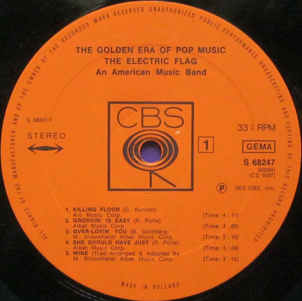 Cover zu The Electric Flag Featuring Buddy Miles - The Golden Era Of Pop Music | 1973 | Vinyl | Rock, Funk / Soul, Blues | Netherlands
