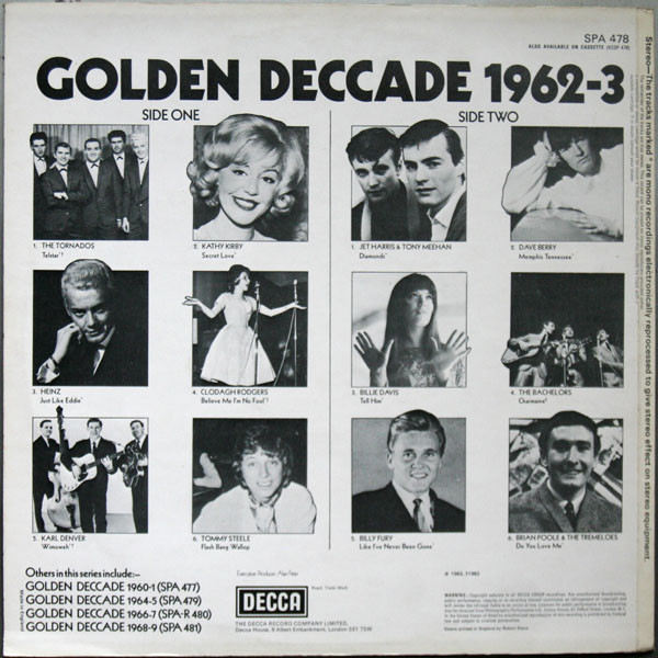 Cover zu Various - Golden Deccade 1962-3 | Vinyl | Rock, Pop | UK