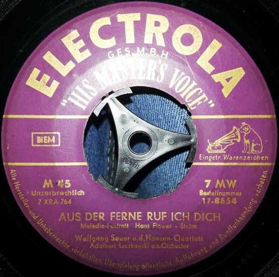 Cover zu Wolfgang Sauer - Aus Der Ferne Ruf Ich Dich / Ach, Man Braucht Ja So Wenig Um Glücklich Zu Sein | Vinyl | Pop | Germany Schallplatten Ankauf