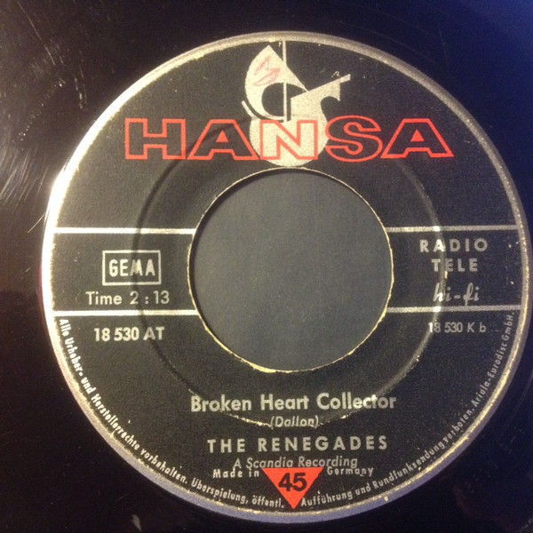 Cover zu The Renegades (3) - Take A Heart / Broken Heart Collector | 1966 | Vinyl, 45 RPM, 7