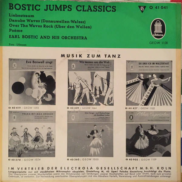 Cover zu Earl Bostic And His Orchestra - Bostic Jumps Classics ! | 1960 | Vinyl | Classical | Germany Schallplatten Ankauf