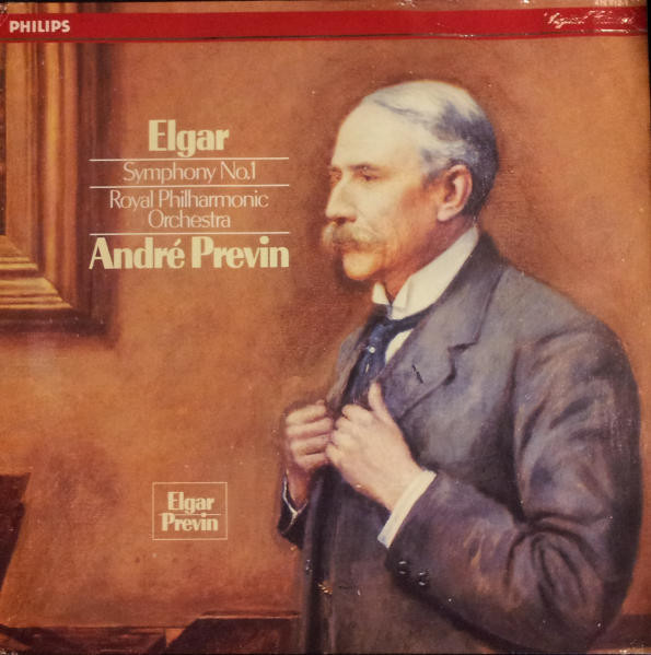 Cover zu Sir Edward Elgar, Royal Philharmonic Orchestra, André Previn - Symphony No.1 | 1985 | Vinyl, LP, Stereo | Classical | Netherlands