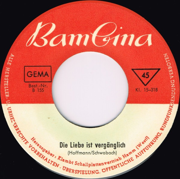 Cover zu Unknown Artist - Die Liebe Ist Vergänglich / Hämmerchen-Polka | Vinyl | Pop | Germany