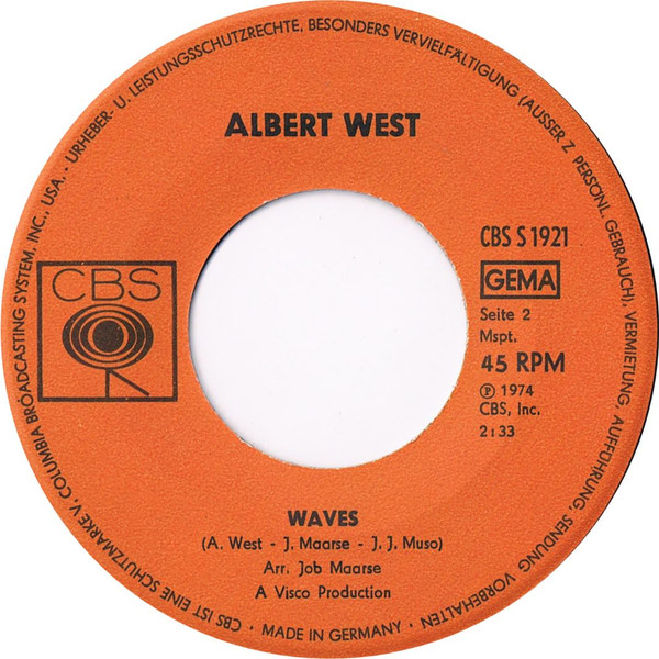 Cover zu Albert West - Put Your Head On My Shoulder | 1973 | Vinyl | Pop | Germany
