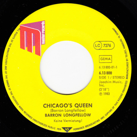 Cover zu Baron Longfellow - Chicago's Queen | 1983 | Vinyl | Electronic | Germany