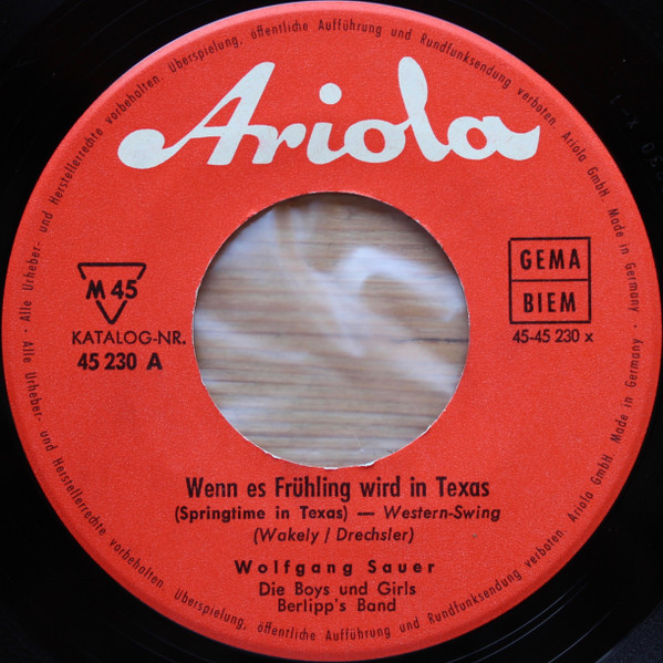 Cover zu Wolfgang Sauer - Wenn Es Frühling Wird In Texas | 1961 | Vinyl | Pop | Germany