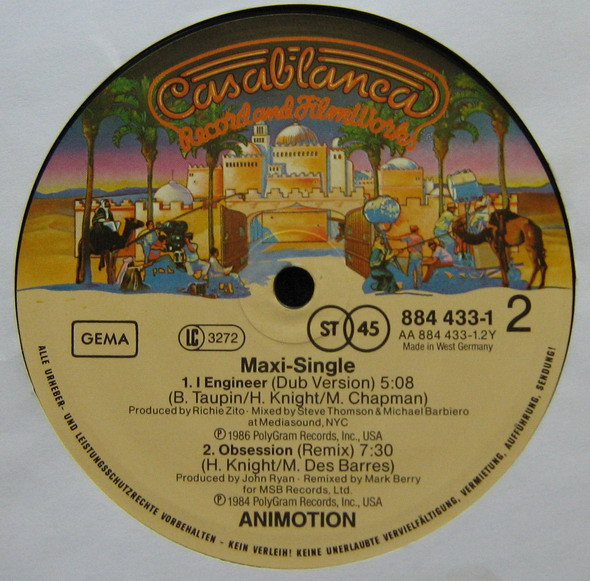Cover zu Animotion - I Engineer | 1986 | Vinyl | Electronic | Germany