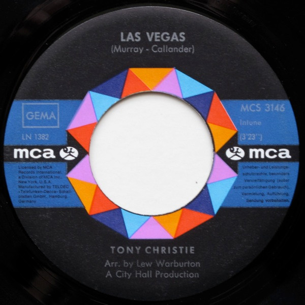 Cover zu Tony Christie - Las Vegas | 1970 | Vinyl | Pop | Germany Schallplatten Ankauf