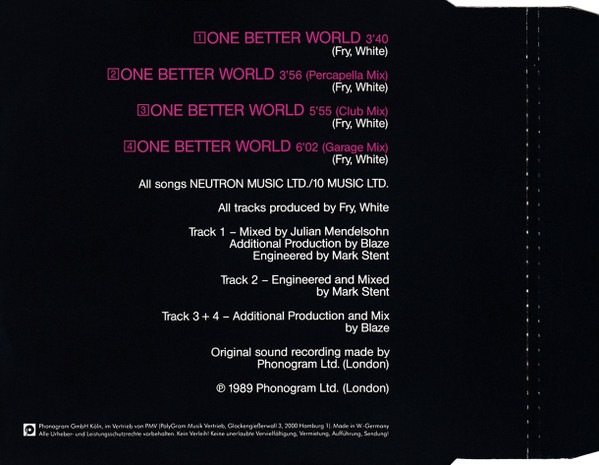 Cover zu ABC - One Better World | 1989 | Vinyl | Electronic, Pop | Germany Schallplatten Ankauf