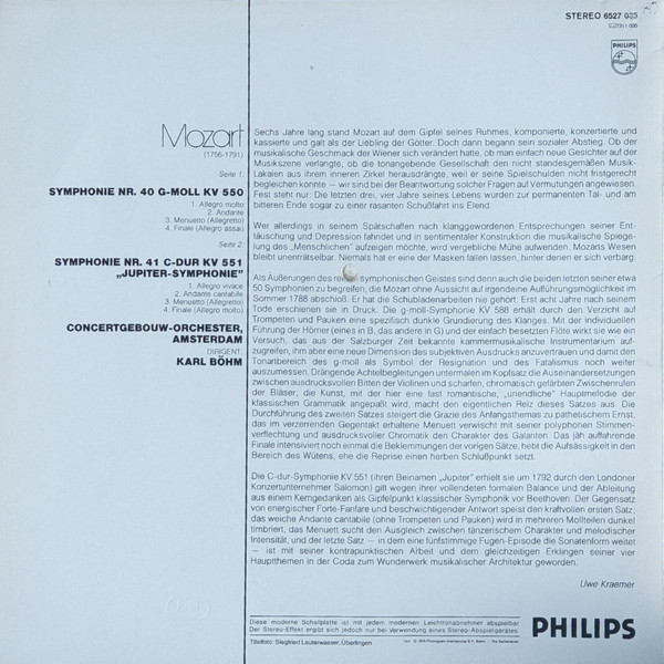 Cover zu Wolfgang Amadeus Mozart, Karl Böhm - Symphonien Nr. 40 G-moll / Nr. 41 C-dur