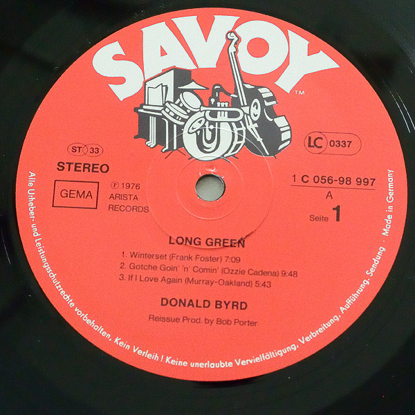 Cover zu Donald Byrd - Long Green | 1977 | Vinyl | Jazz | Germany