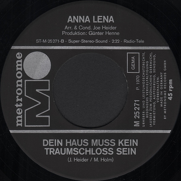 Cover zu Anna-Lena Löfgren - Arm Oder Reich | 1970 | Vinyl | Pop | Germany