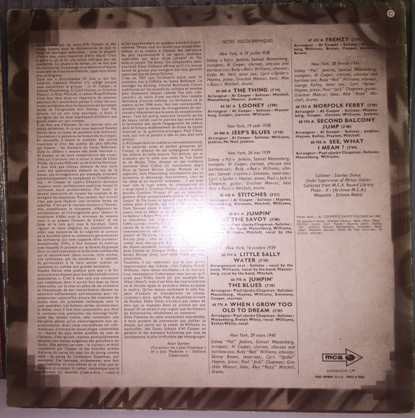 Cover zu Al Cooper And His Savoy Sultans - Jumpin' At The Savoy 1938-1941 | Vinyl | Jazz | France Schallplatten Ankauf