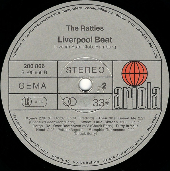 Cover zu The Rattles - Liverpool Beat Volume 1 - Live Im Star-Club Hamburg | 1979 | Vinyl, LP, Album, Stereo, Reissue | Rock | Germany