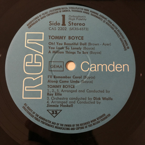 Cover zu Tommy Boyce - Tommy Boyce | Vinyl | Pop | Germany