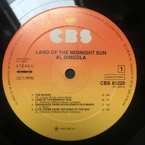 Cover zu Al Di Meola - Land Of The Midnight Sun | Vinyl | Jazz | Europe Schallplatten Ankauf