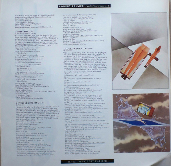 Cover zu Robert Palmer - Addictions Volume I | 1989 | LP, Comp | Electronic, Rock | Germany