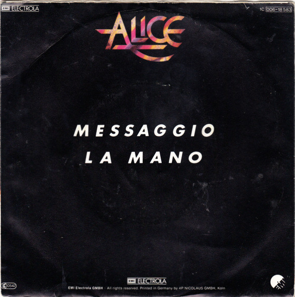 Cover zu Alice (4) - Messaggio | 1982 | 7