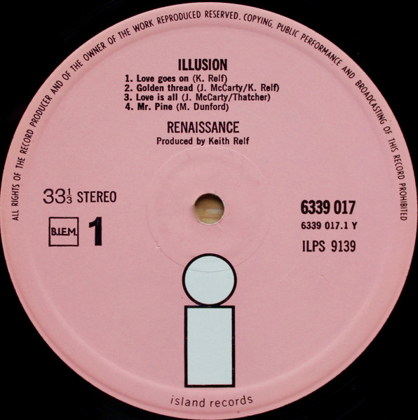 Cover zu Renaissance (4) - Illusion | 1971 | LP, Album, Pin | Rock | Netherlands Schallplatten Ankauf