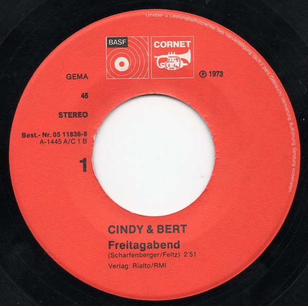 Cover zu Cindy & Bert - Freitagabend | 1973 | 7