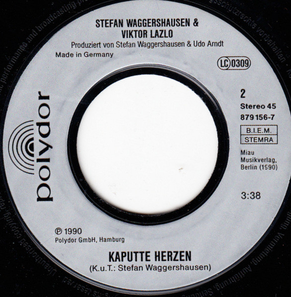 Cover zu Stefan Waggershausen & Viktor Lazlo - Jesse (Douce Et Innocente) | 1990 | Vinyl | Electronic, Pop | Germany Schallplatten Ankauf