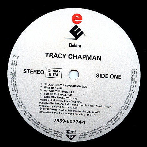 Cover zu Tracy Chapman - Tracy Chapman | LP, Album, RE | Rock | Europe