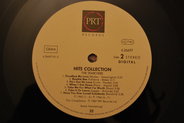 Cover zu The Searchers - Hits Collection | 1987 | Vinyl | Pop | Germany Schallplatten Ankauf