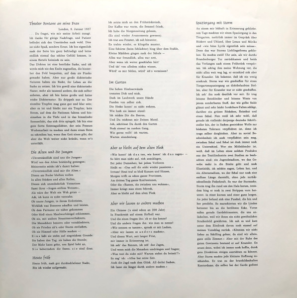 Cover zu Theodor Fontane - O.E. Hasse - Ja, Das Möcht' Ich Noch Erleben - Gedichte Und Prosa | Vinyl | Non-Music | Germany Schallplatten Ankauf